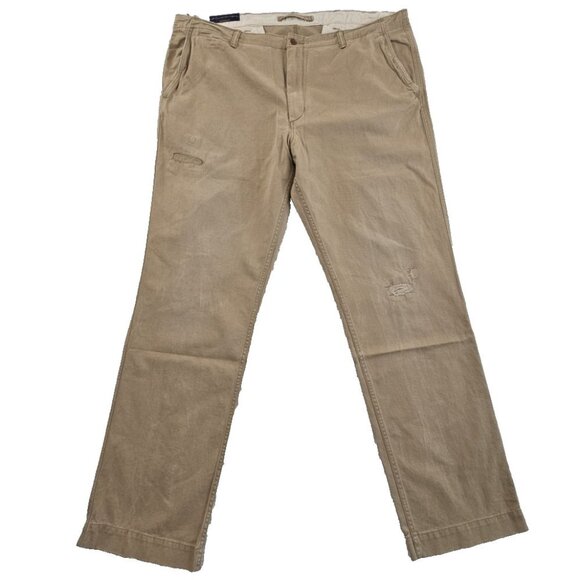 Polo Ralph Lauren Chinos Men's 44Tx36 Big & Tall NEW Factory Distressed MSRP$168 - Picture 1 of 15